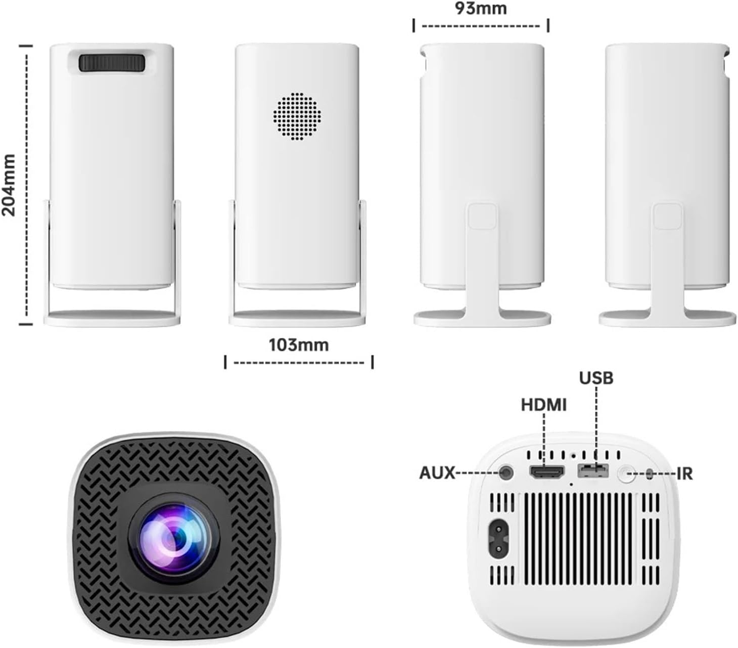 M300 S40 Max Projector Bluetooth Android 11 Proyector With 2 Wireless Controllers Video Games Console Built-in 3000 Games