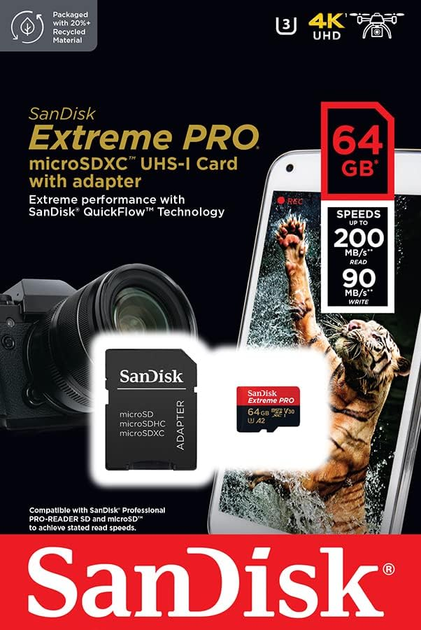 SanDisk 64GB Extreme PRO microSDXC Card