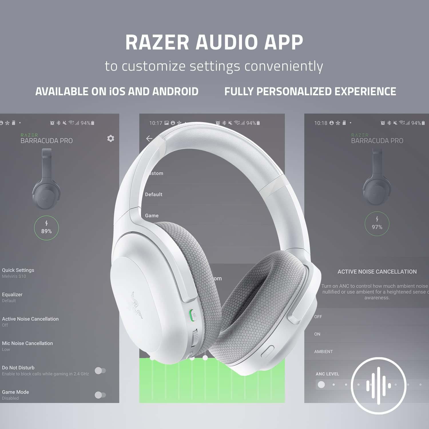 Razer Barracuda Wireless & BT Multi-Platform Gaming Headset - White