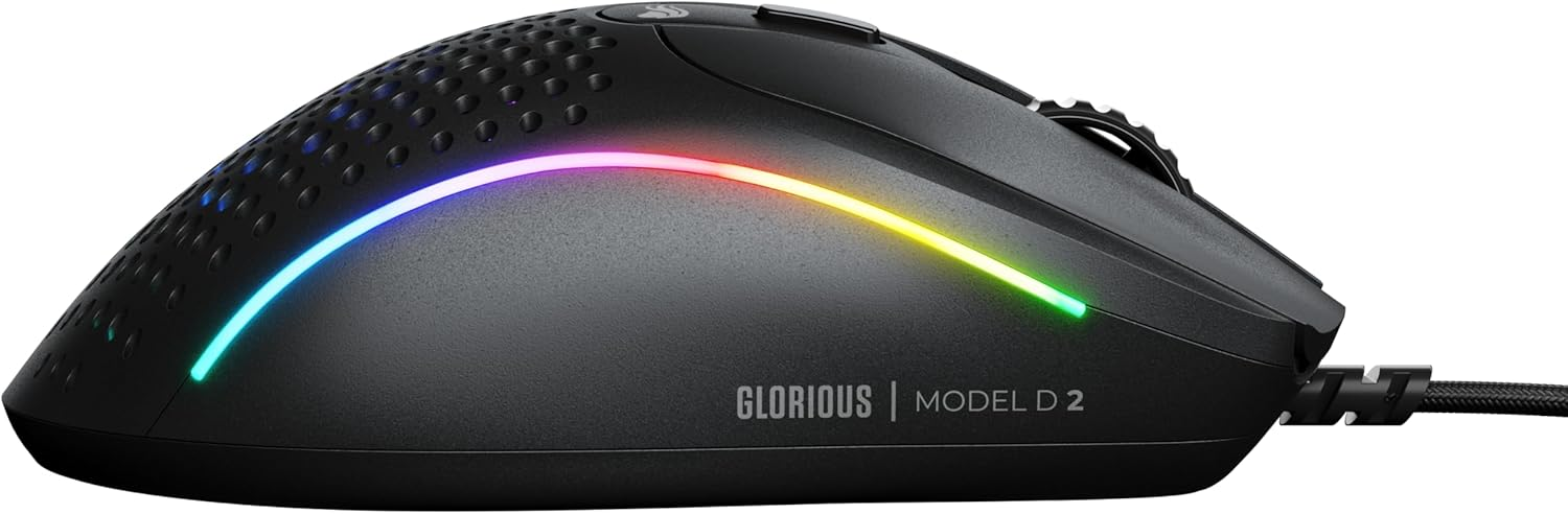 Glorious Model DV2 Wired RGB Gaming Mouse - Black