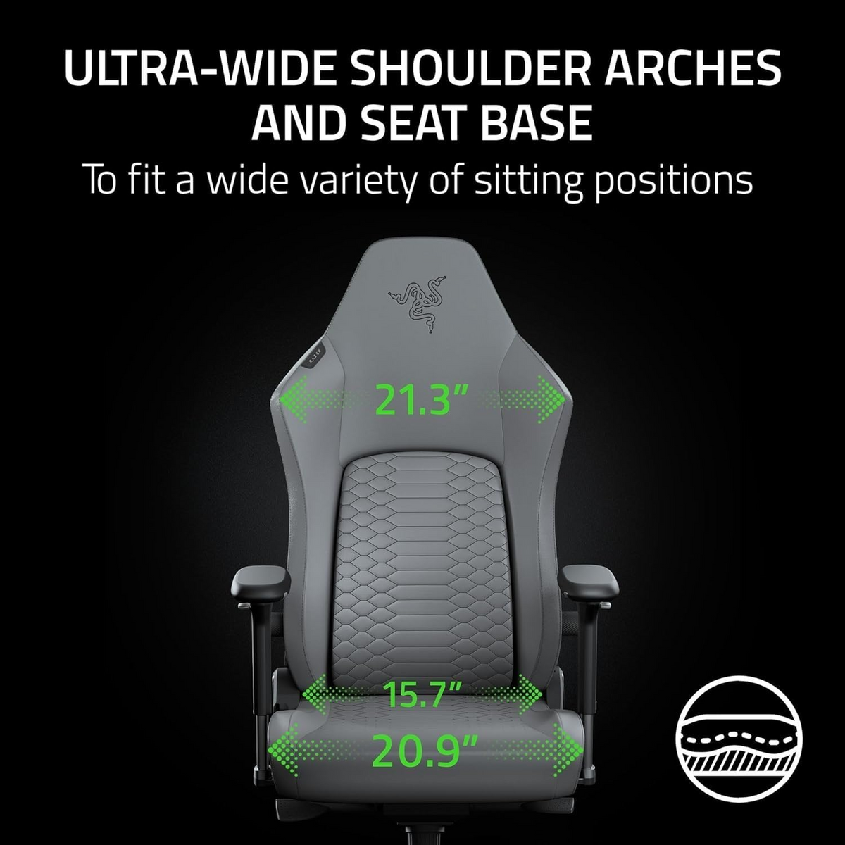 RAZER ISKUR V2 NEWGEN GAMING CHAIR - LIGHT GRAY