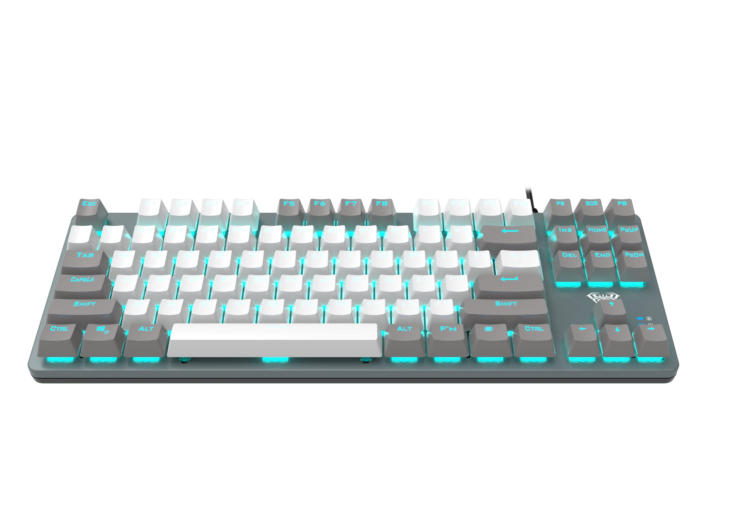 AULA Wired F3287 Mechanical Gaming Keyboard – Grey White