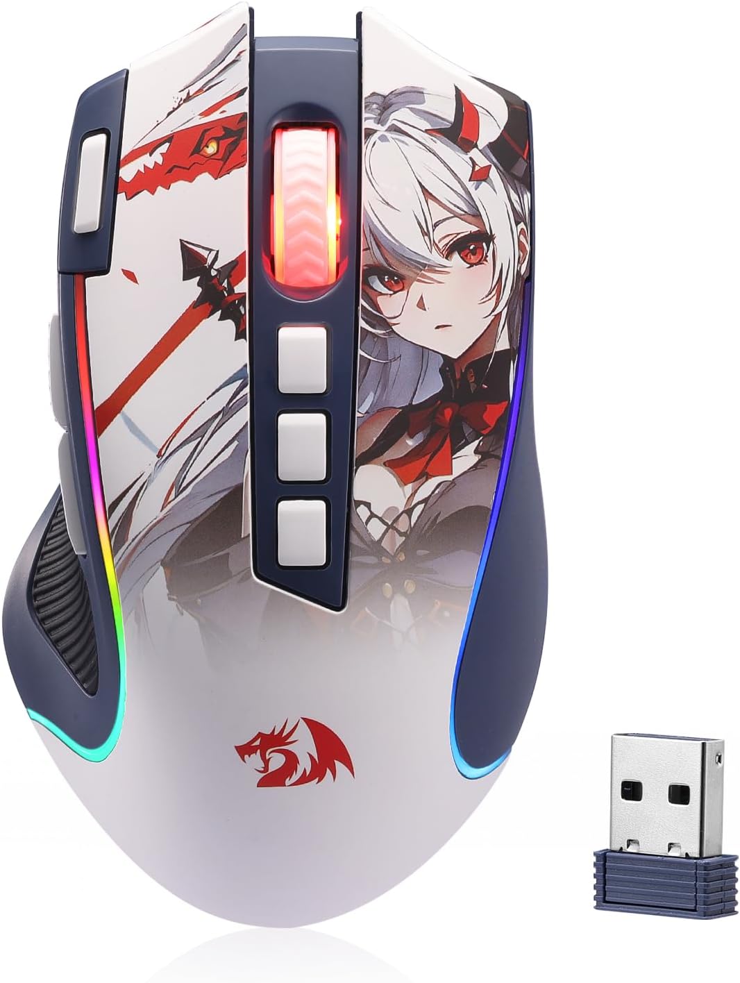 Redragon M612AK PRO RGB Anime 8000 DPI Wired/Wireless Gaming Mouse