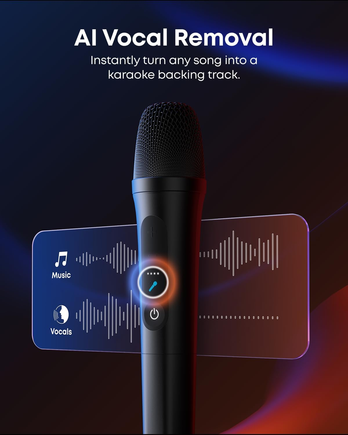 Soundcore Rave 3S AI Party Speaker with 2 Wireless Microphones, 200W Sound, AI Vocal Removal, Reverb, Light Show, 12H Playtime, Portable Bluetooth