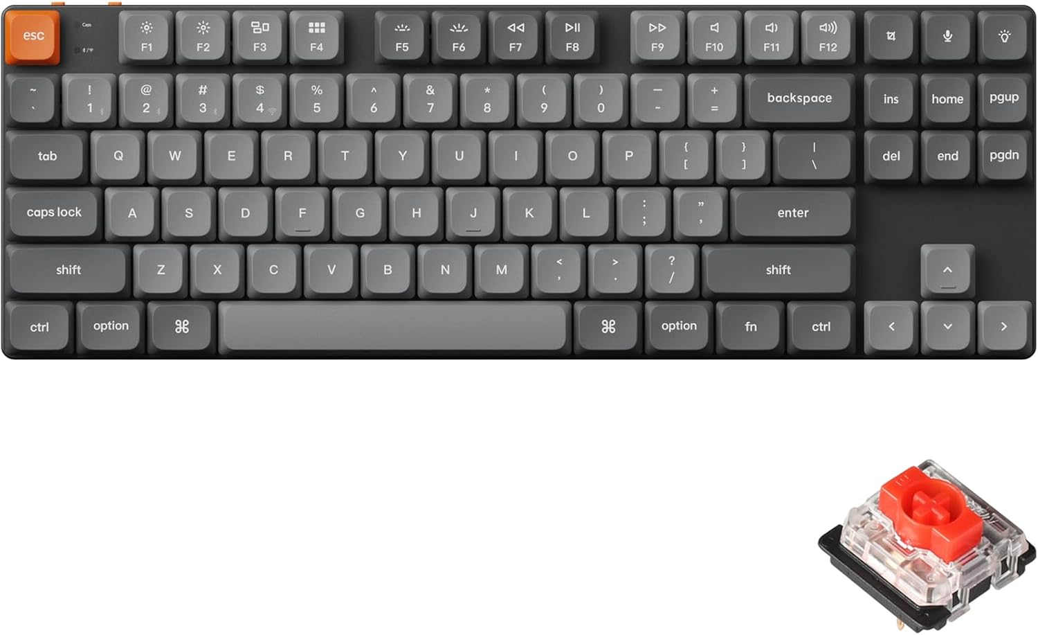Keychron K1 Max Swappable Gateron RGB Backlight Red Switch Low profile Wireless Keyboard Keychron K1 Max Swappable Gateron RGB Backlight Red Switch Low profile Wireless Keyboard