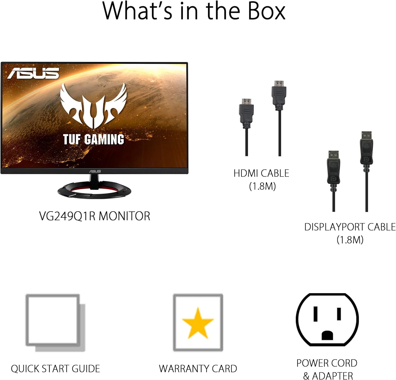 ASUS TUF Gaming VG249Q1R 24 inch Full HD IPS, 165Hz 1ms Gaming Monitor