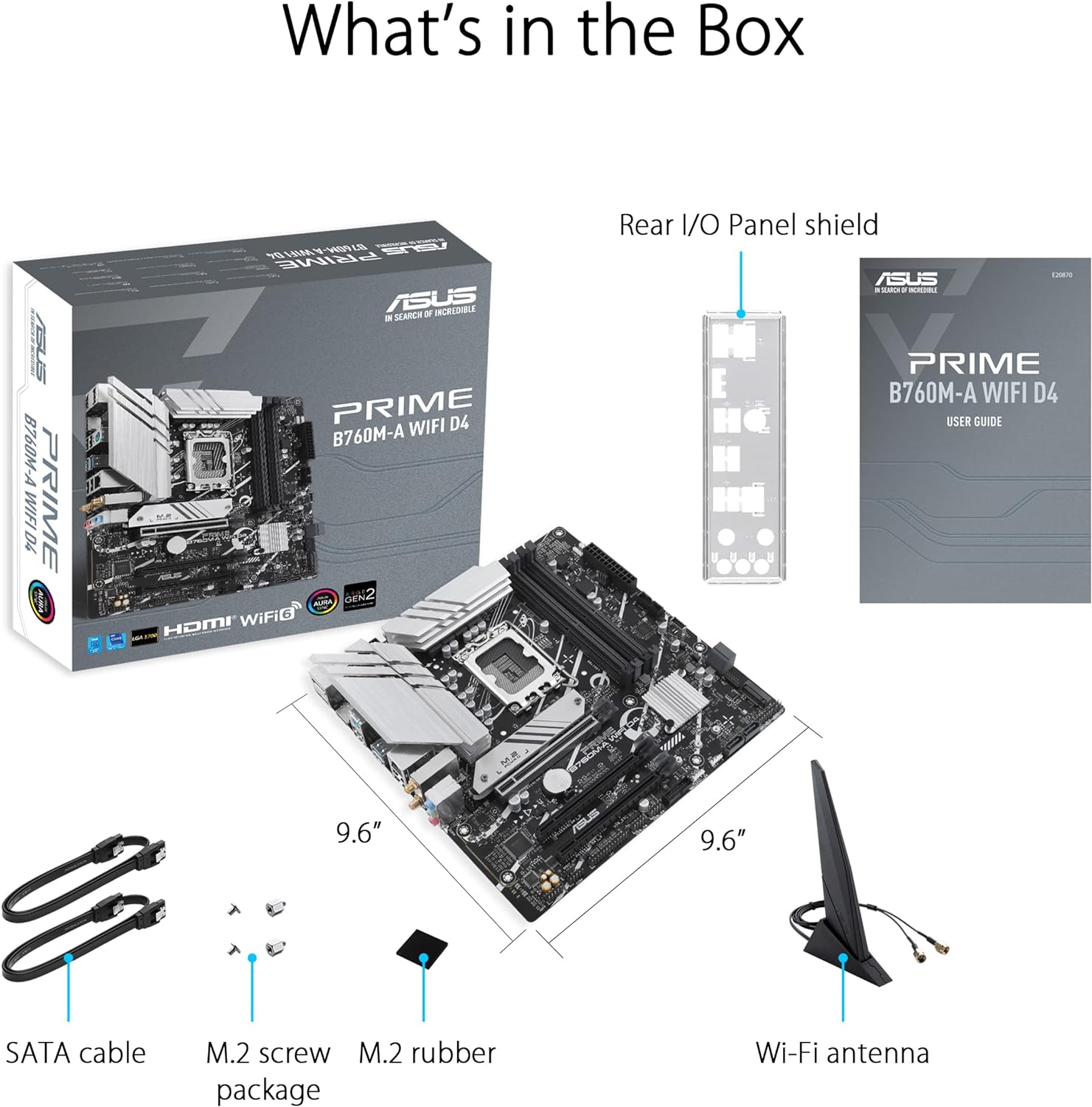 ASUS PRIME B760M-A WIFI D4 (13th and 12th Gen) LGA 1700 mATX Motherboard