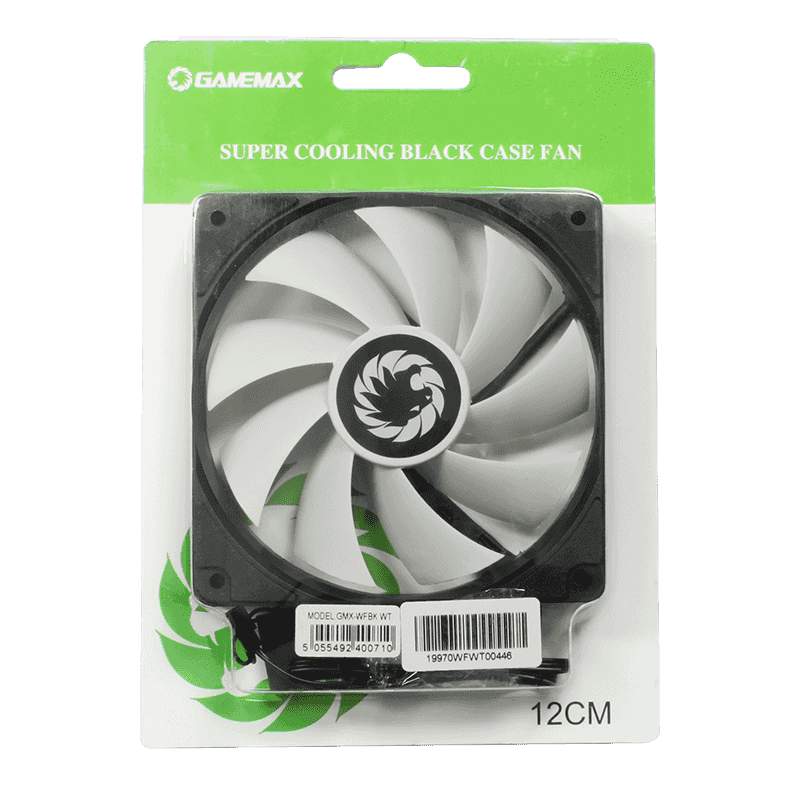 GAMEMAX SUPER COOLING BLACK CASE FAN 12CM