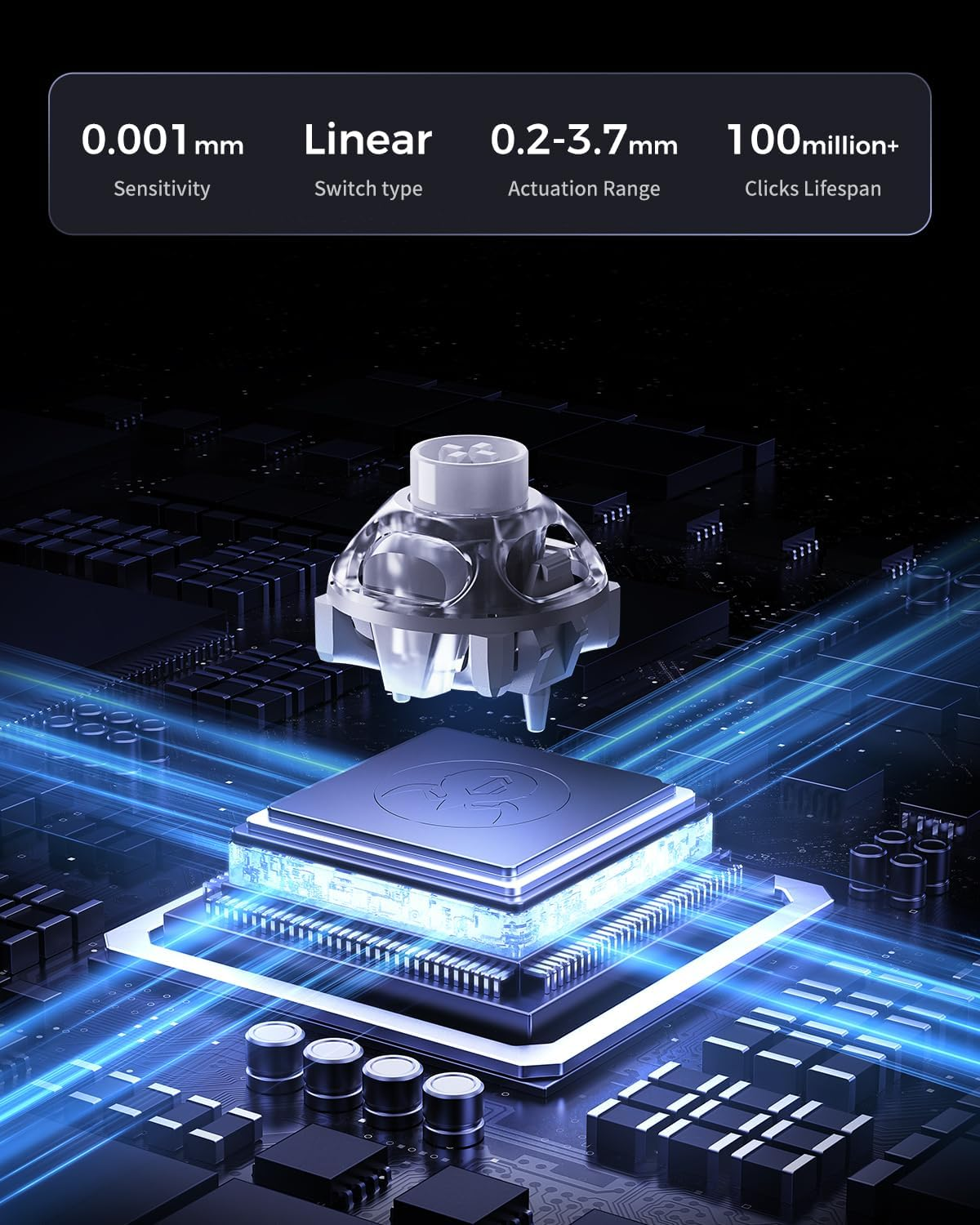 GRAVASTAR V60 PRO 60% HALL EFFECT MAGNETIC SWITCH - SILVER