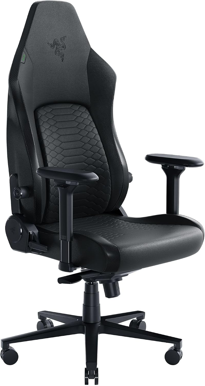 RAZER ISKUR V2 GAMING CHAIR LEATHER - BLACK