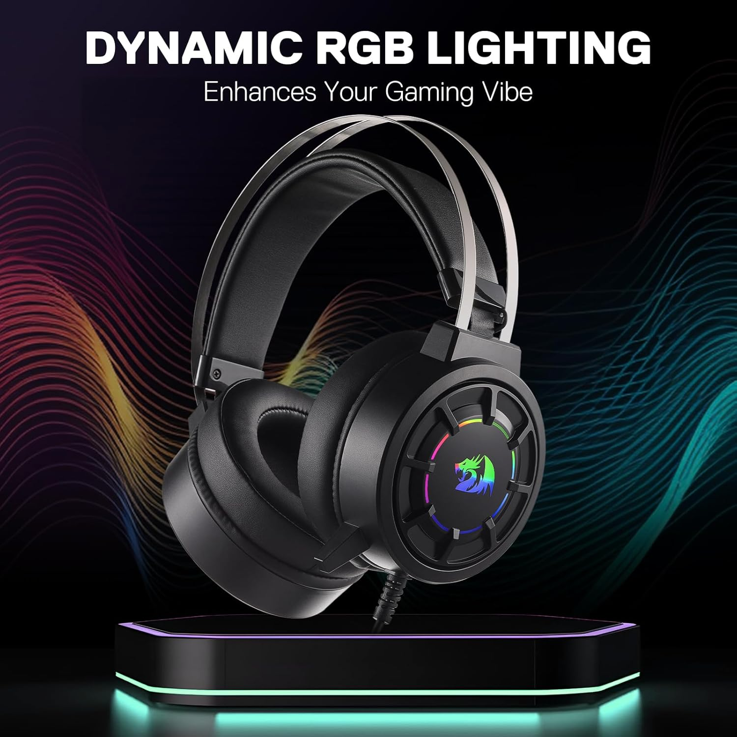 Redragon H314-RGB GRENDEL Wired Gaming Headset USB - Black