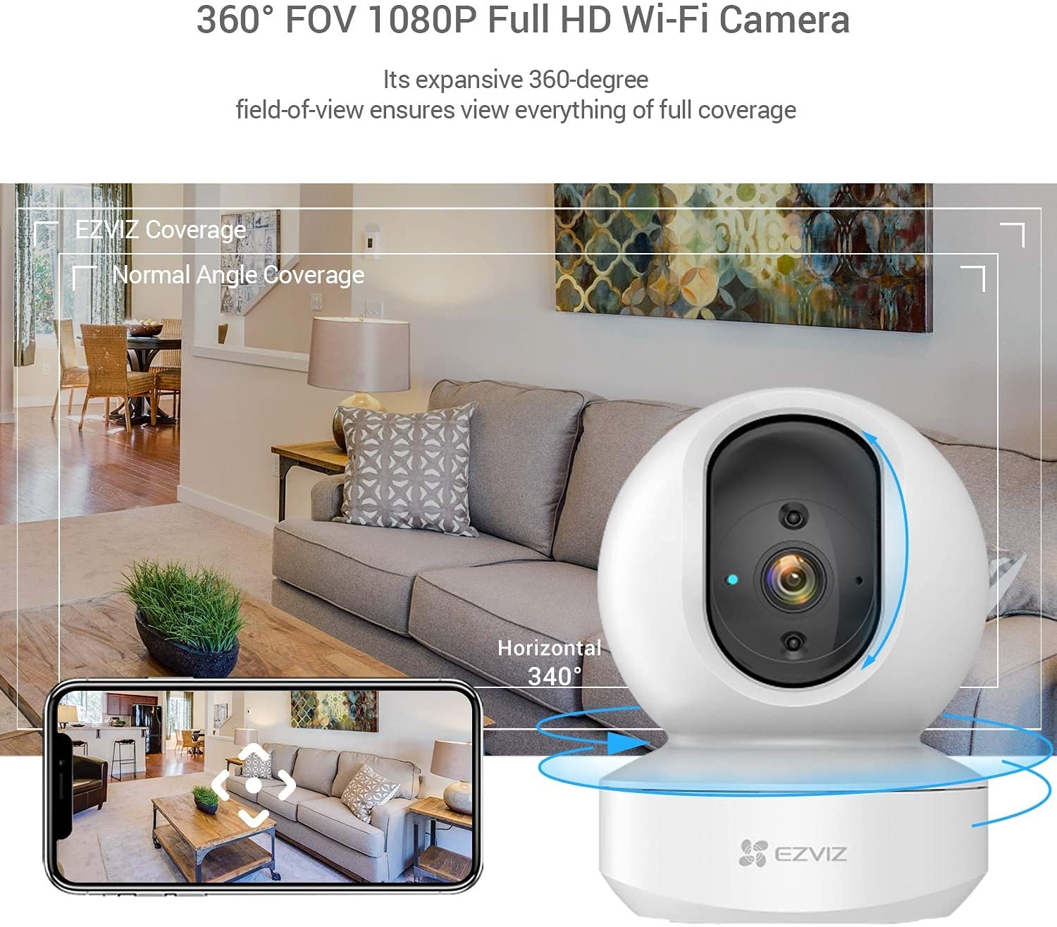 EZVIZ TY1 Pro Smart Wi-Fi Pan & Tilt Camera FHD