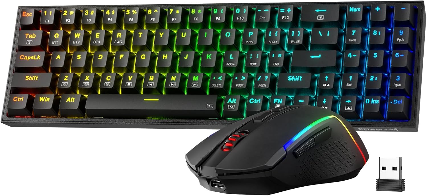 Redragon S136 Wireless Combo Kit Keyboard and Mouse