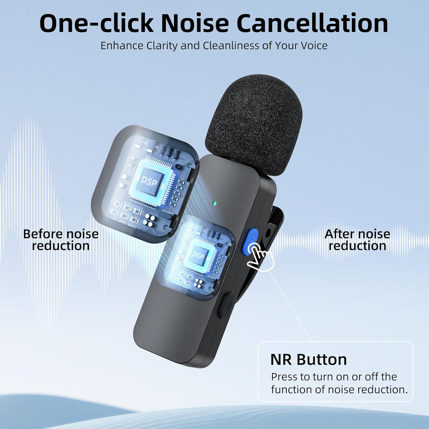 BOYA V20 USB-C Wireless Microphone,Mini Lapel Mic with NoiseCancelling Compatibale with Android/Type-C