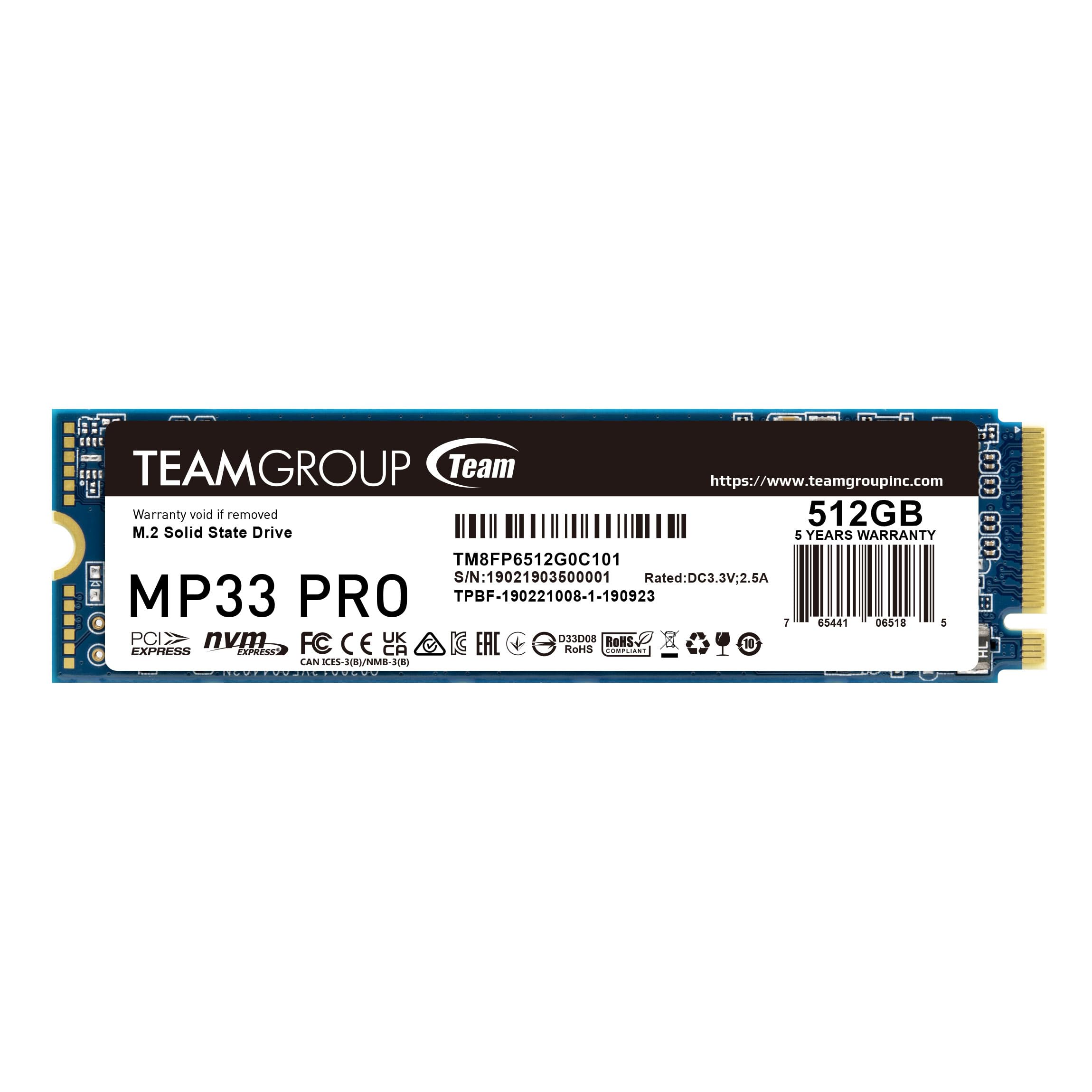 TeamGroup MP33 PRO M.2 512GB 3D NAND NVMe