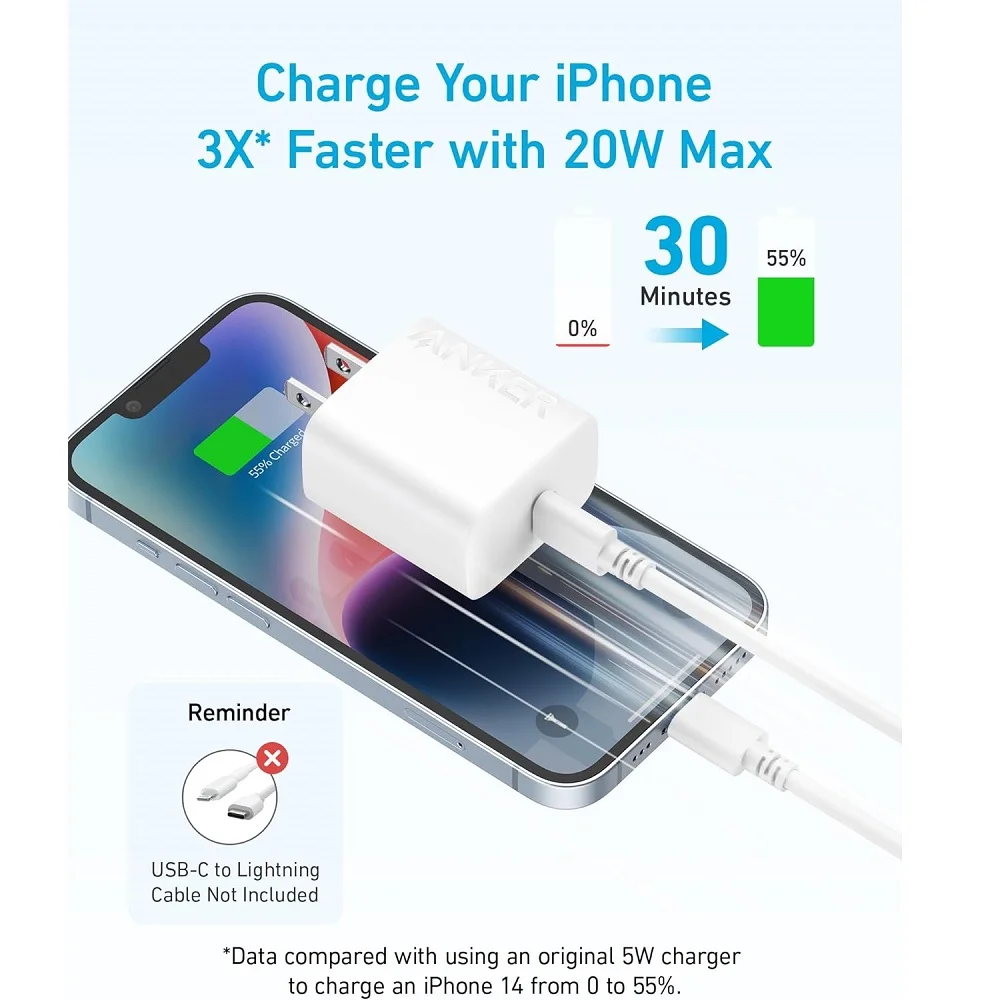 Anker 20W USB-C Wall Charger - White