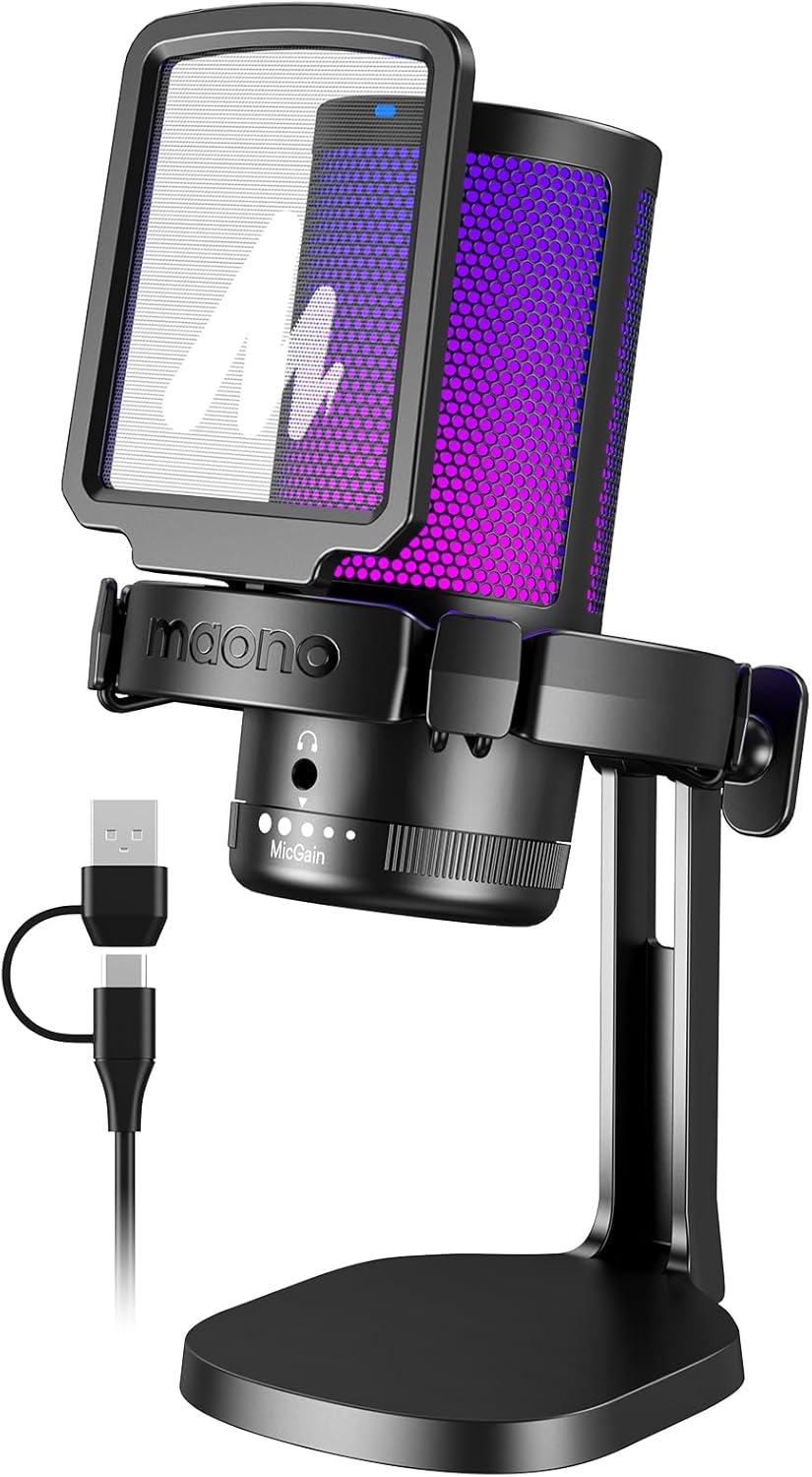 Maonocaster Gaming Microphone - Black