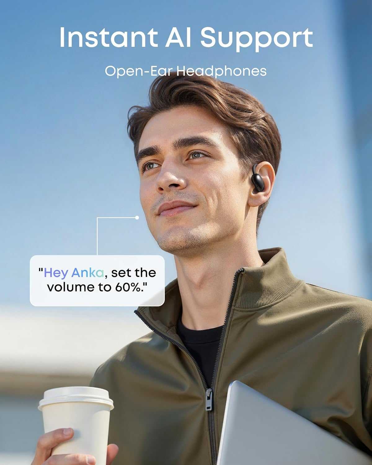 Soundcore AeroFit 2 AI Assistant Open-Ear Wireless Earbuds — Black