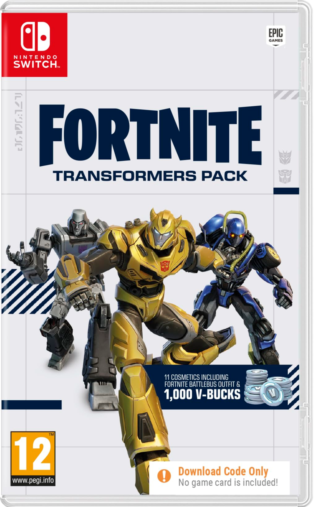 Fortnite Transformers Pack Code in a Box - Switch