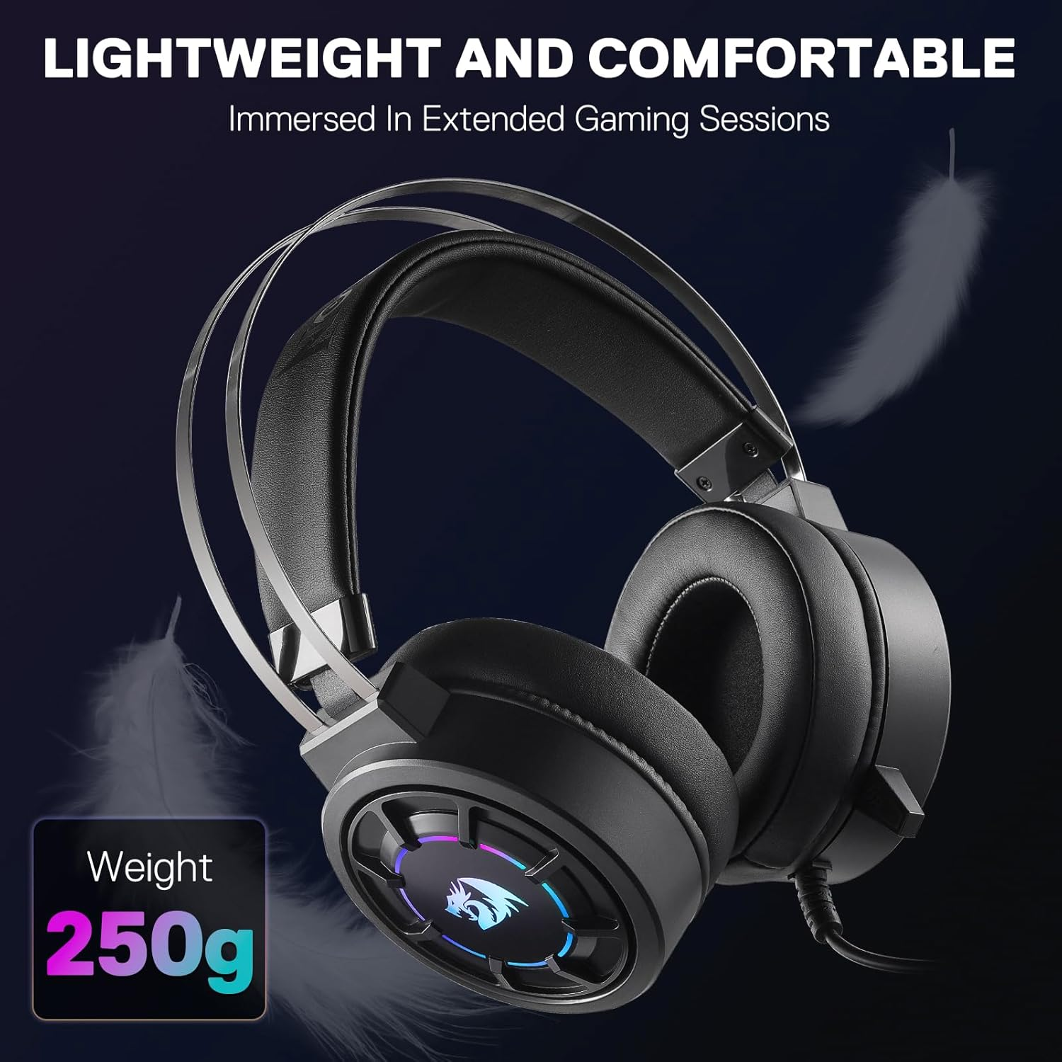 Redragon H314-RGB GRENDEL Wired Gaming Headset USB - Black