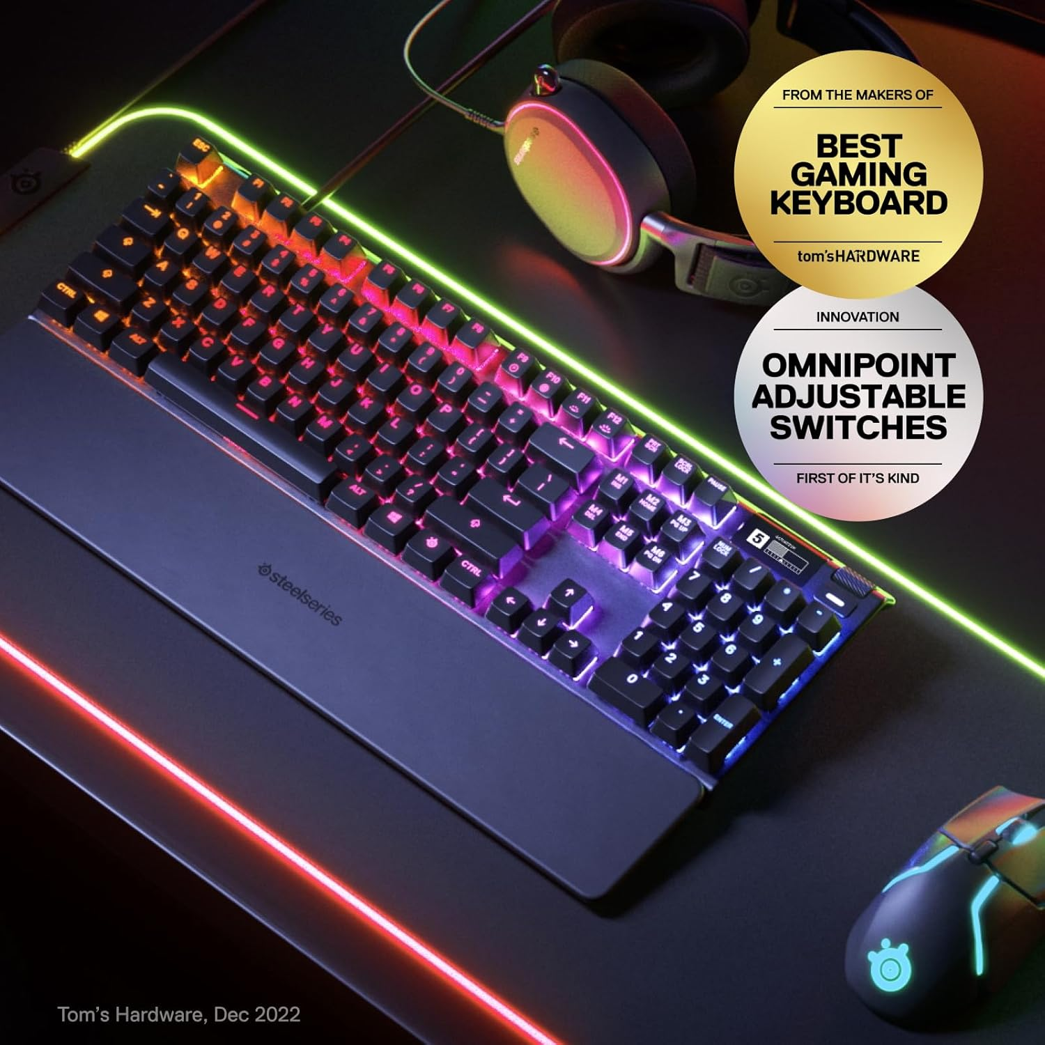 Steelseries Apex Pro Mechanical Gaming Keyboard Adjustable Switch