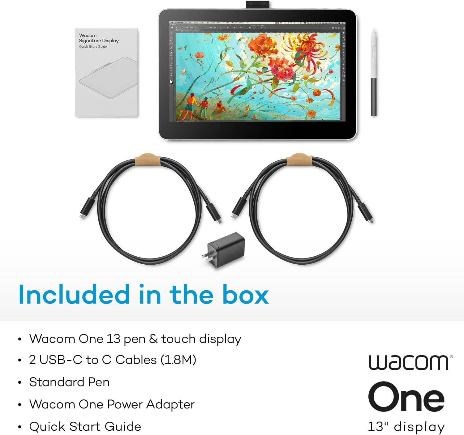 Wacom One 13 (2023) Creative Graphic Tablet 13.3