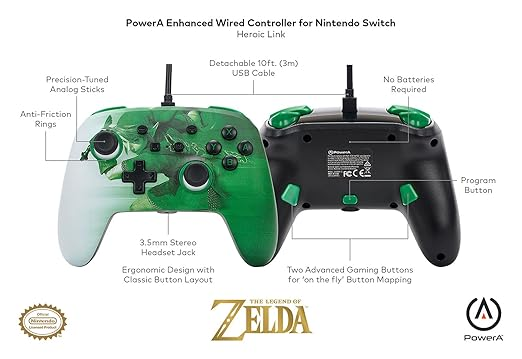 PowerA Enhanced Wired Controller for Nintendo Switch - Heroic Link