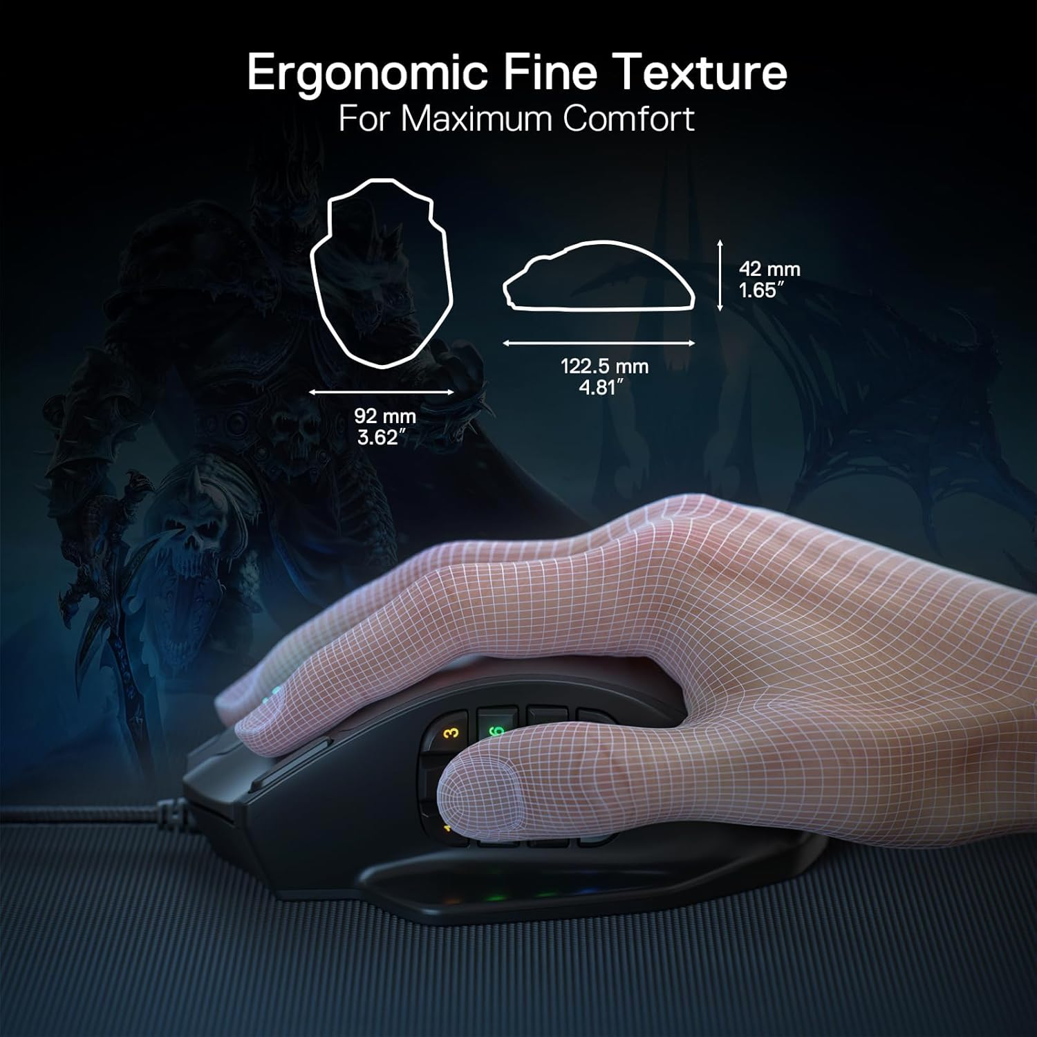 Redragon M908 IMPACT Wired Gaming Mouse - Black