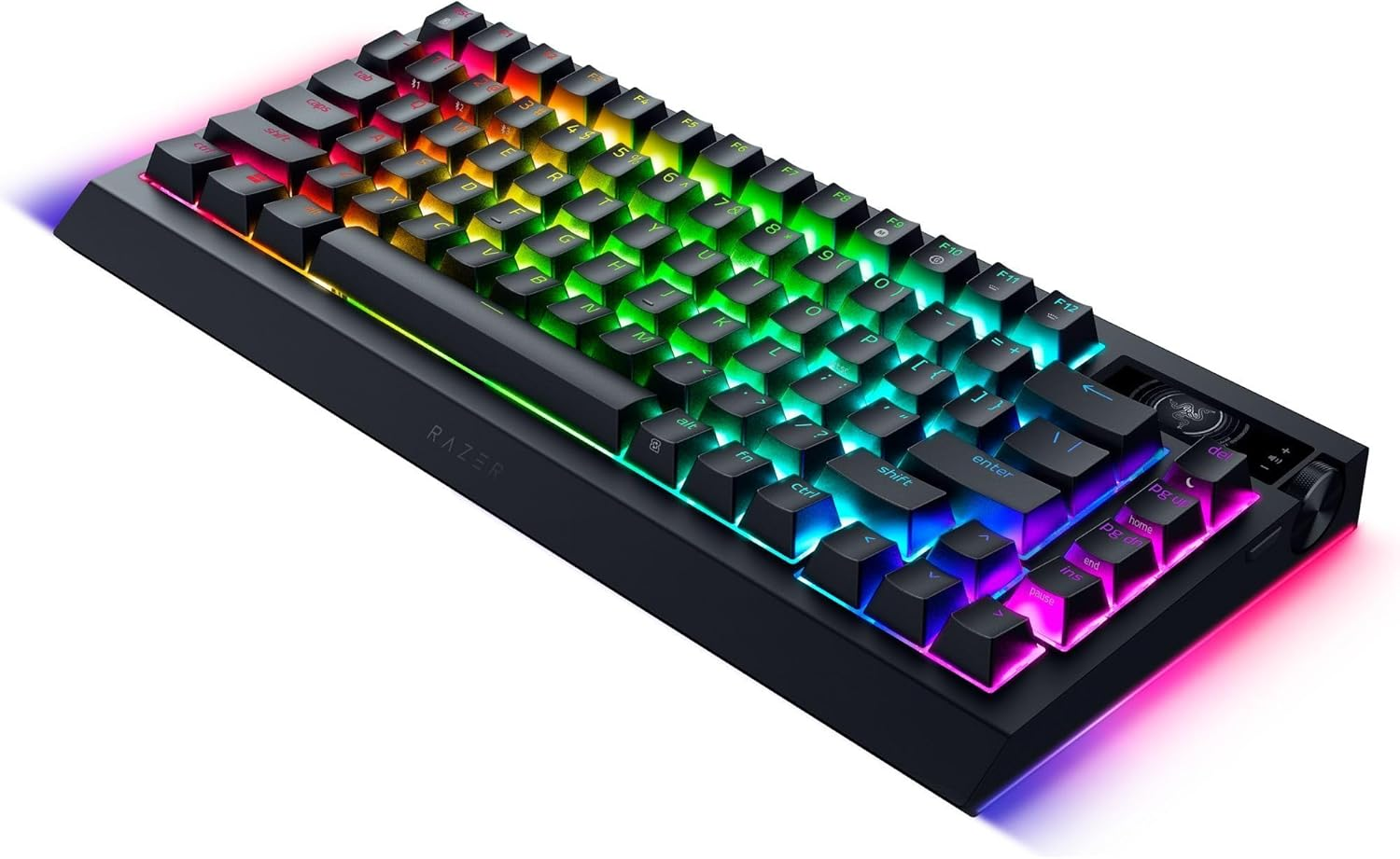 Razer BlackWidow V4 PRO 75% Mechanical Gaming Keyboard Orange Tactile - Black