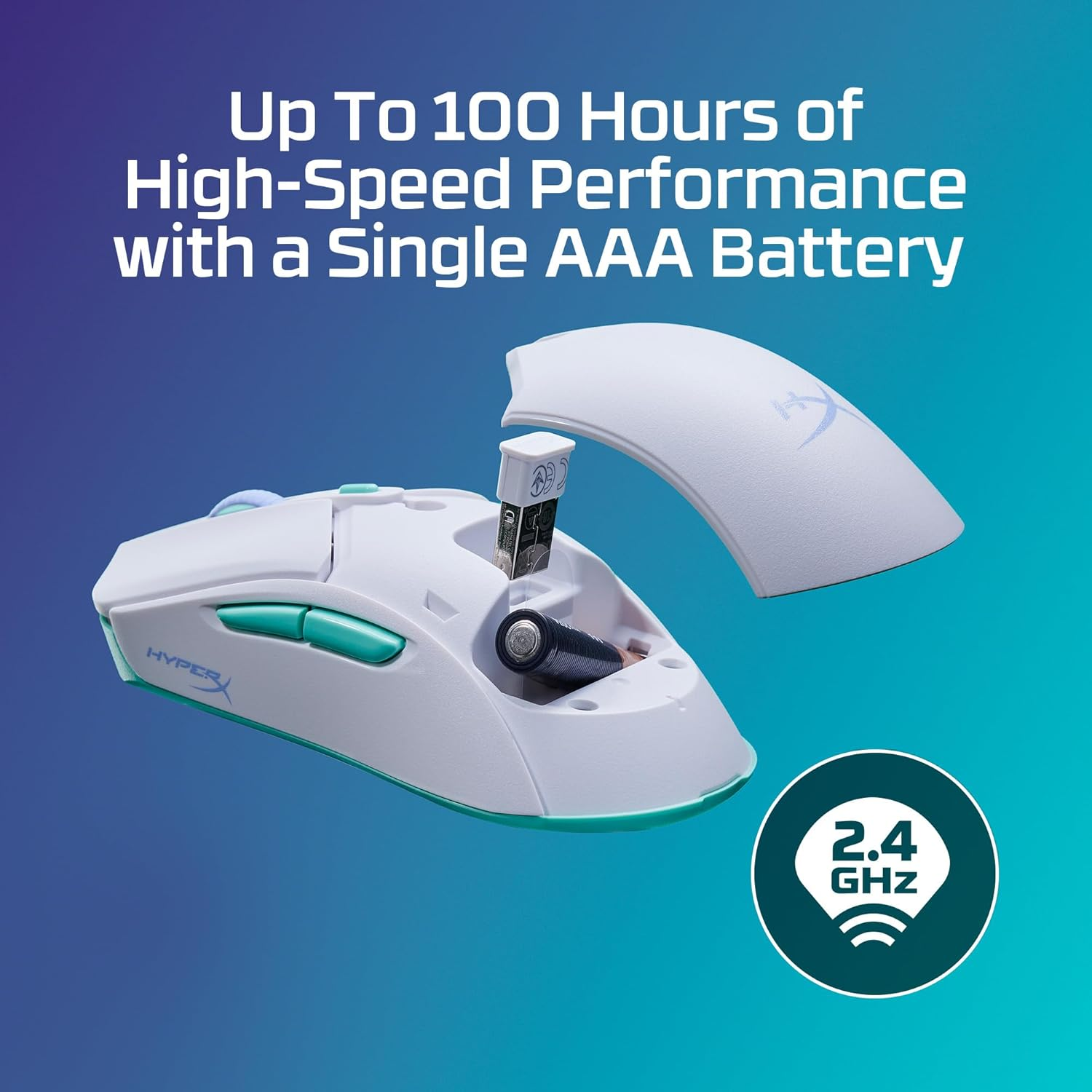 HyperX Pulsefire Haste 2 Core Wireless & Bluetooth Gaming Mouse - White