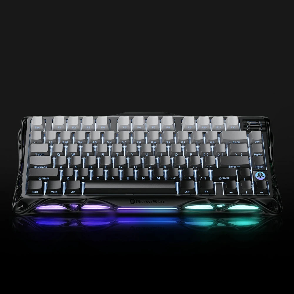 GravaStar Mercury K1 75% Wireless Mechanical Gaming Keyboard - Gradient Black