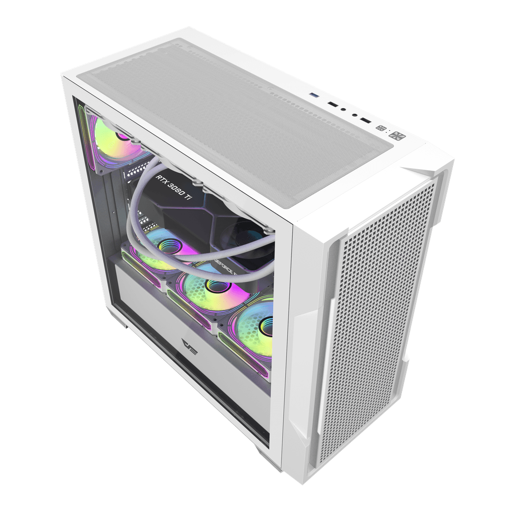 DARKFLASH DS900 Mesh ATX PC Gaming Case / White