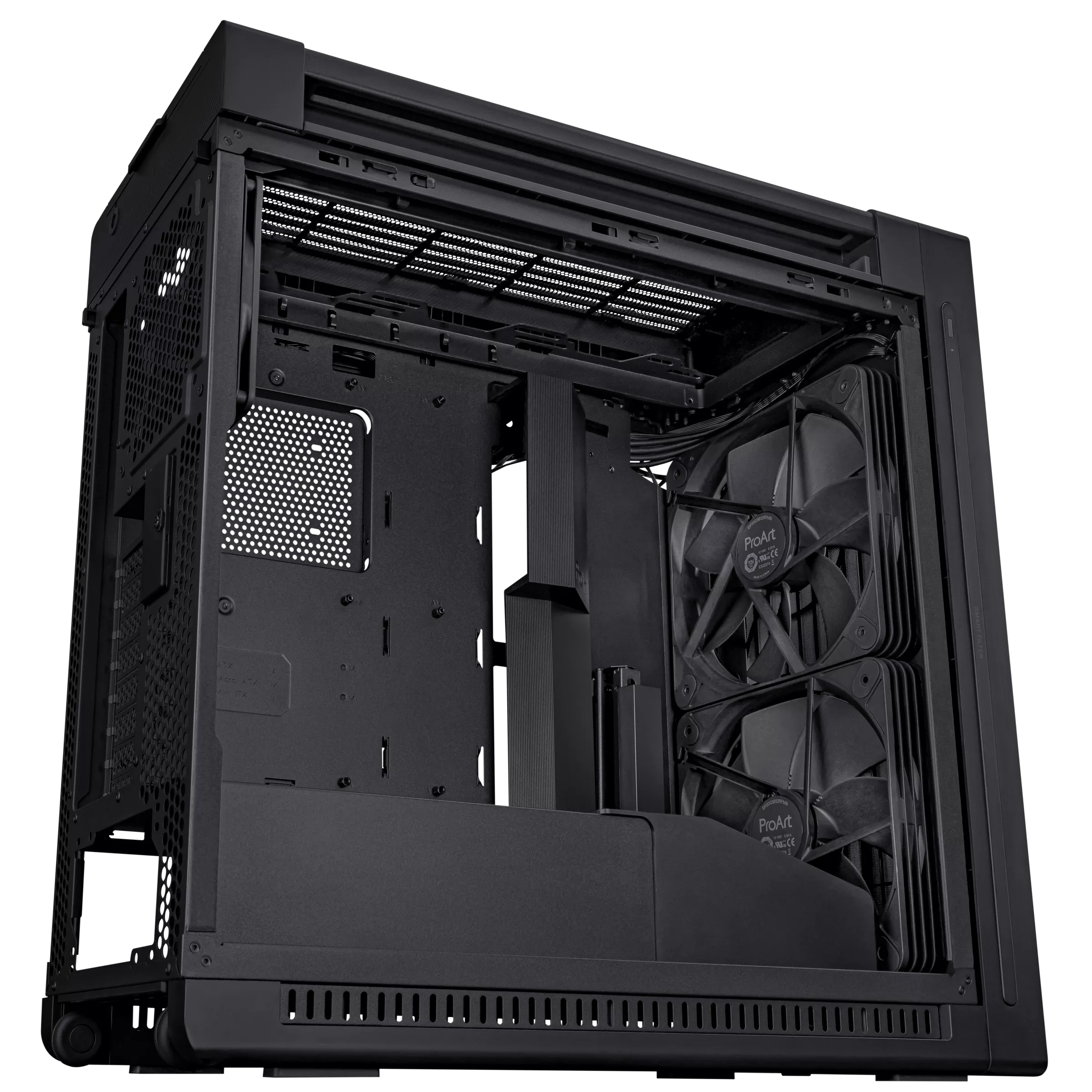 ASUS ProArt PA602 E-ATX , 420 mm radiator support, one 140 mm and two 200mm pre-installed GAMING CASE