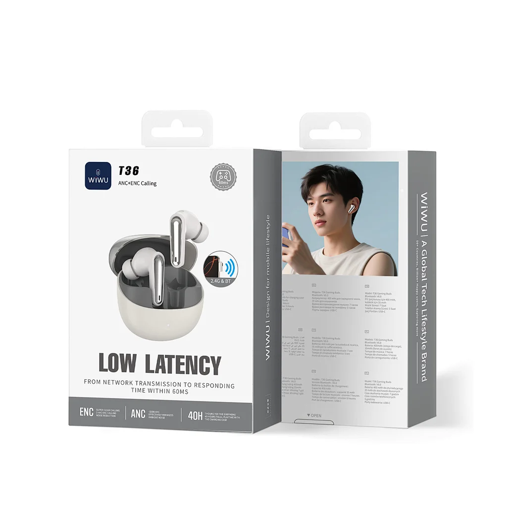 WIWU T36 ANC + ENC CALLING LOW LATENCY Earphone