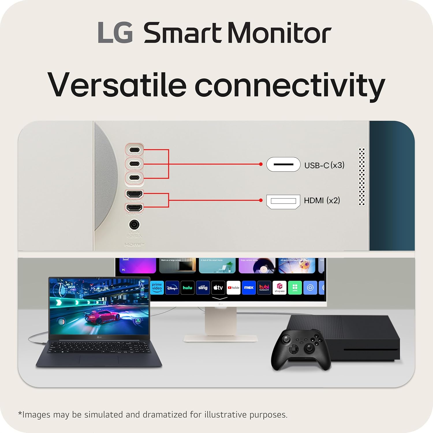 LG 32SR85U-W 32″ 4K UHD IPS Smart Monitor with webOS & Built‑in FHD Webcam