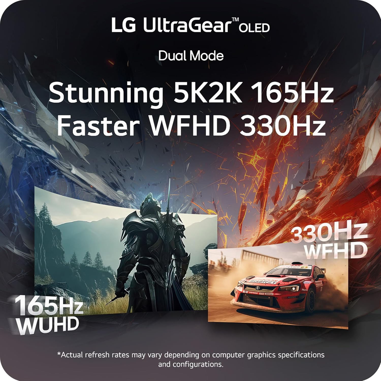 LG 45GX950A-B UltraGear™ 45” OLED 5K2K WUHD Gaming Monitor – 165Hz / 330Hz Dual Mode, 0.03 ms, G-SYNC