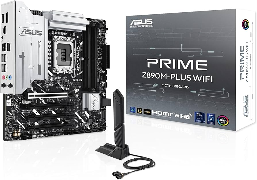 ASUS PRIME Z890M-PLUS WiFi 7 DDR5 Micro-ATX LGA 1851 Intel Motherboard