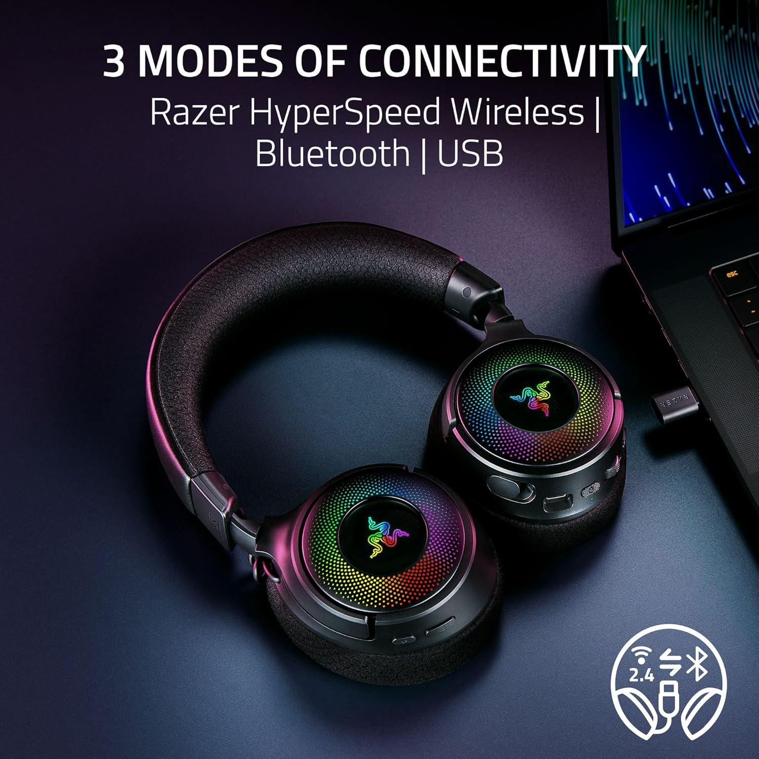 Razer Kraken V4 Wireless Gaming Headset - Black
