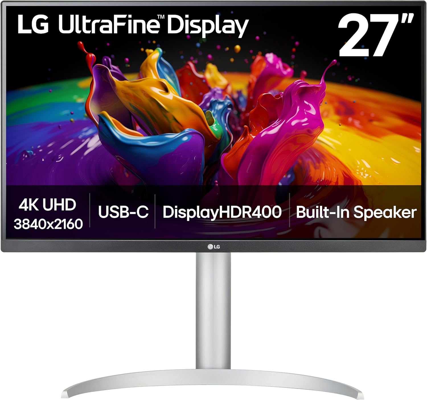 LG 27UP850K-W 27” 4K UHD UltraFine™ IPS Monitor HDR™ 400 and USB Type-C- Monitor