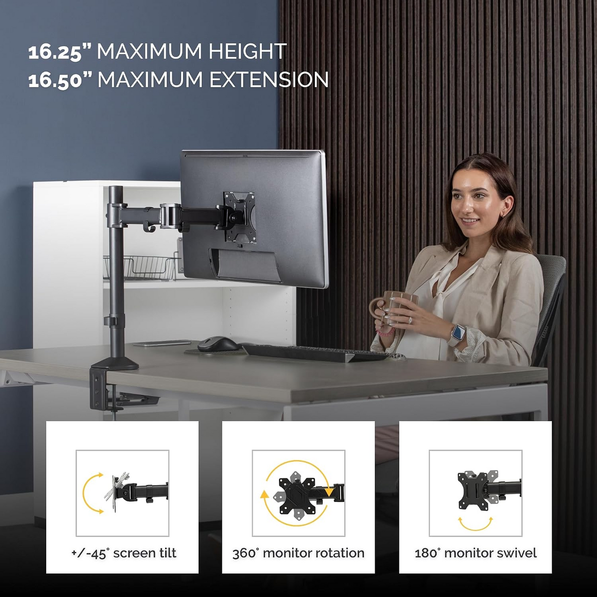 Fellowes Reflex Single Monitor Arm