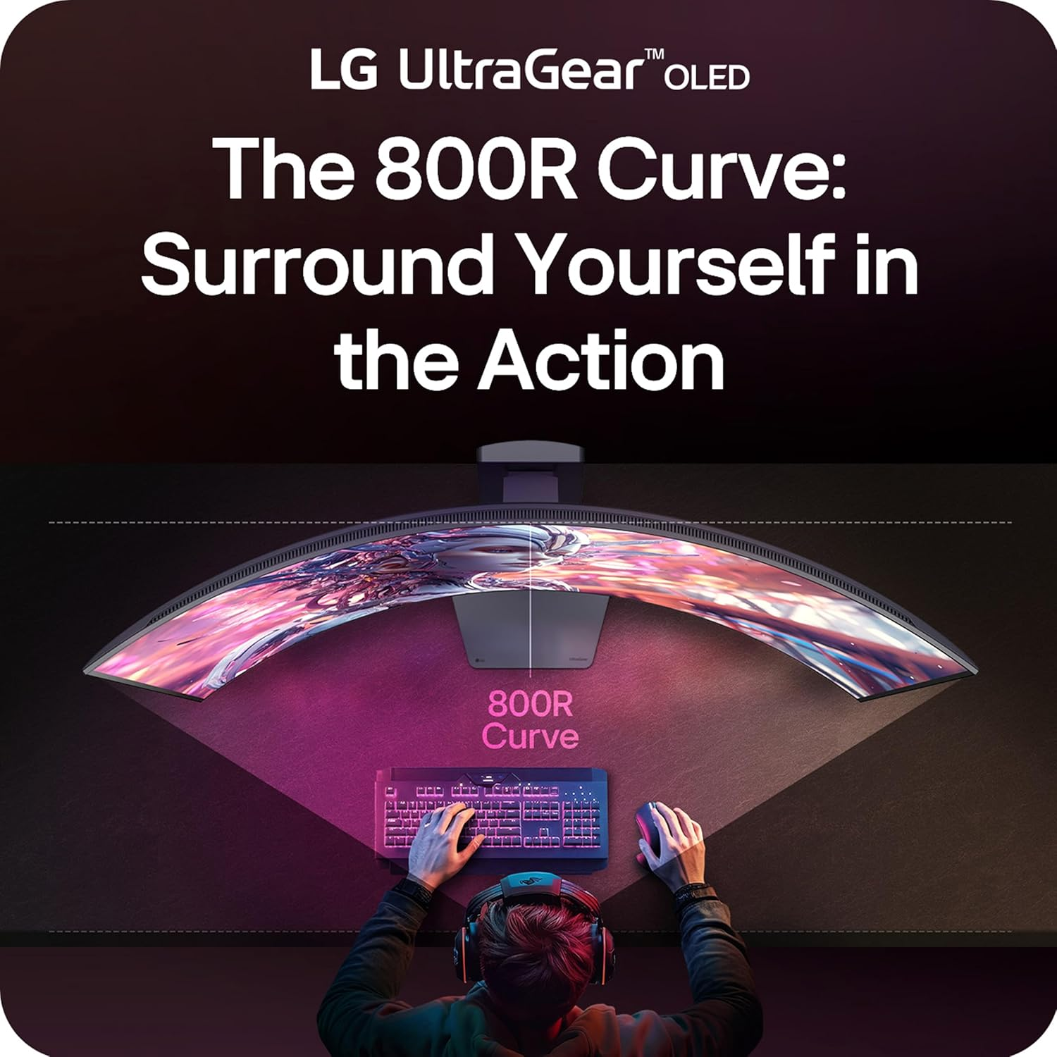 LG 45GX950A-B UltraGear™ 45” OLED 5K2K WUHD Gaming Monitor – 165Hz / 330Hz Dual Mode, 0.03 ms, G-SYNC
