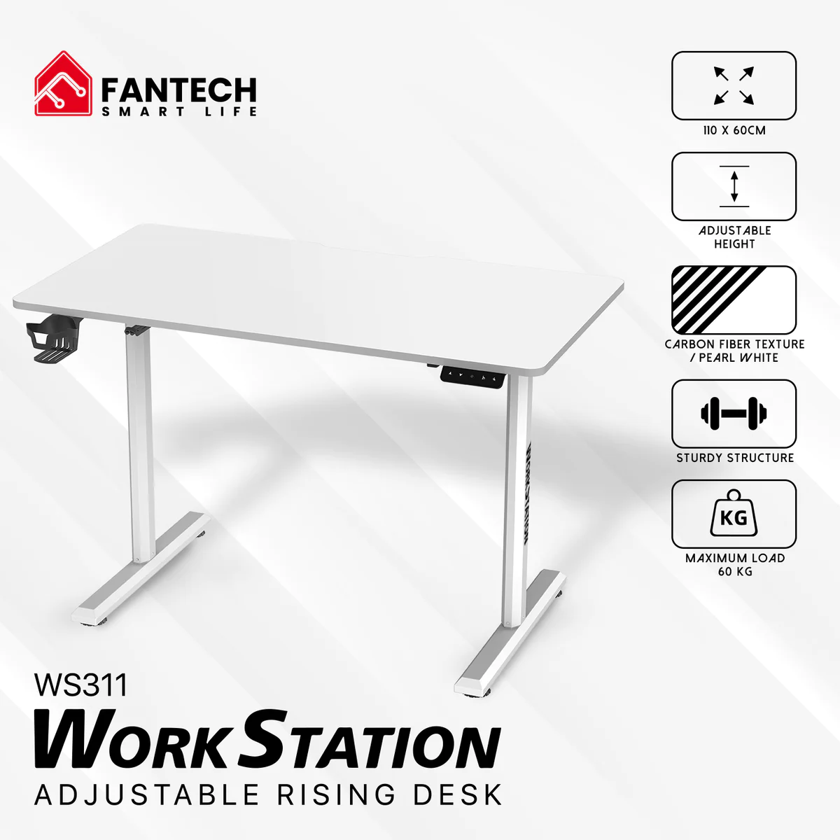 Fantech Table WS311 Work Adjustable Gaming Desk