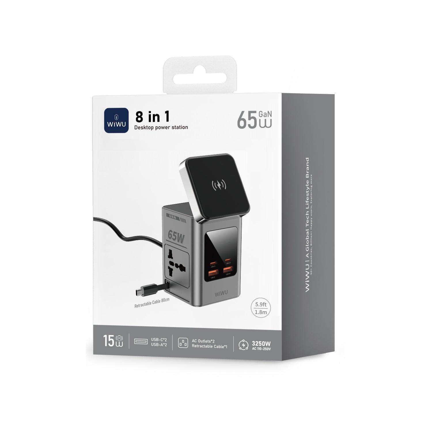WIWU Wi-W040 8in1 Desktop Power Station  EU Plug