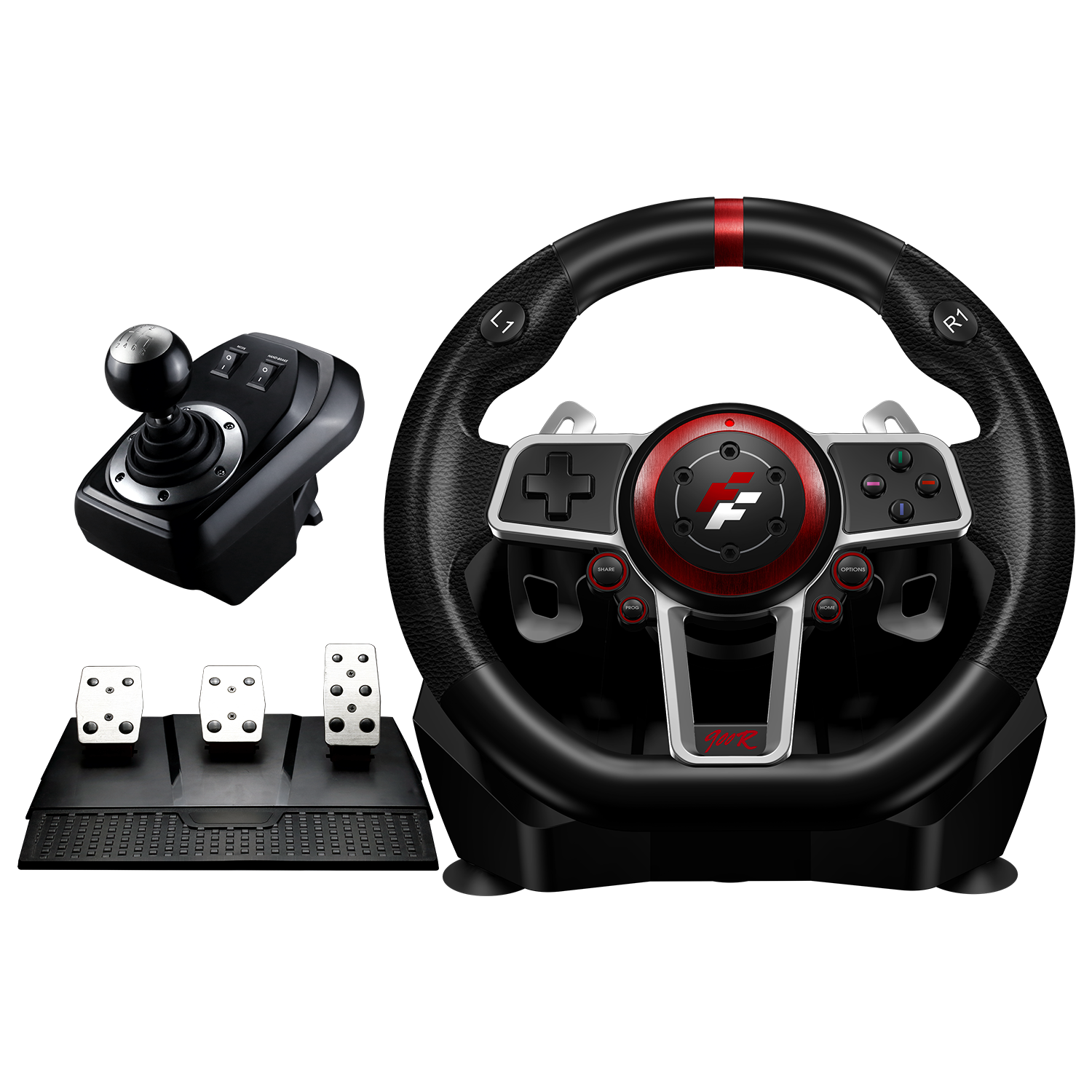 FlashFire SUZUKA 900R Racing Wheel Set with Clutch for PS3,PS4,Xbox,Switch