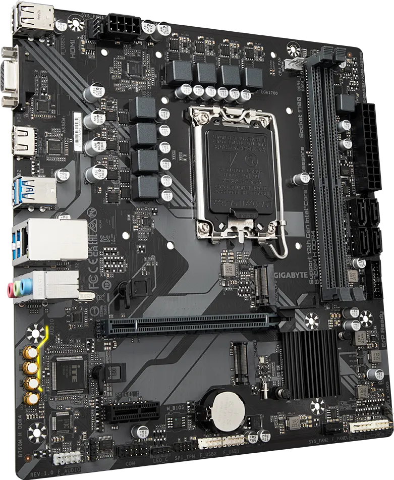 GIGABYTE B760M H DDR4 (Rev. 1.0) LGA1700 socket Motherboard