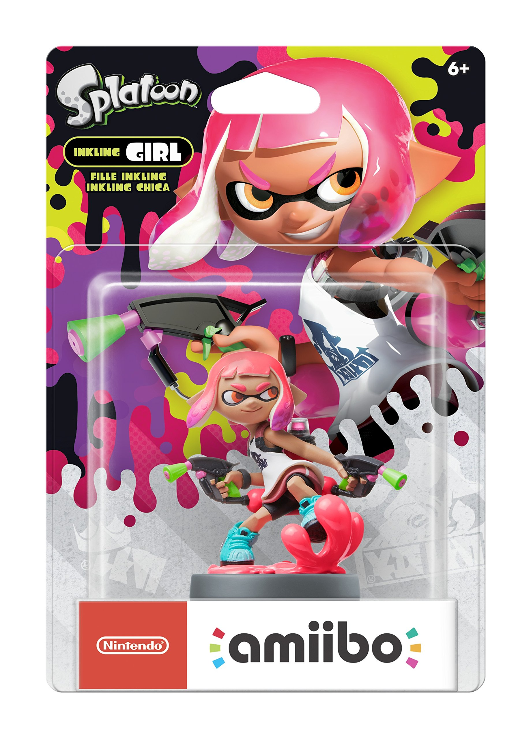 Nintendo Amiibo Inkling Girl Neon Pink