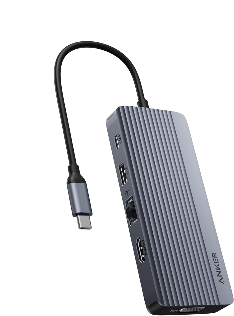 Anker USB-C Hub (10-in-1, Dual display) Gray Anker USB-C Hub (10-in-1, Dual display) Gray