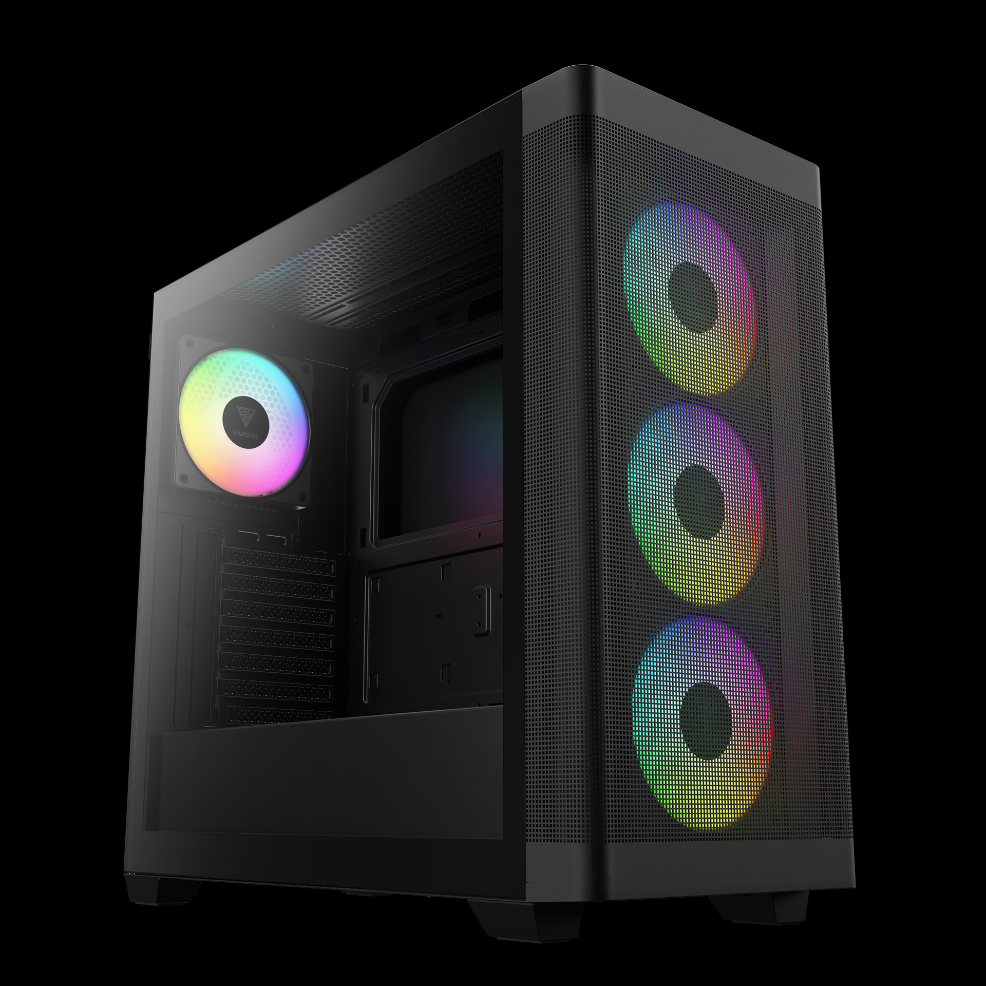 GAMDIAS ATHENA M3 ARGB Mid Tower Gaming Case - Black