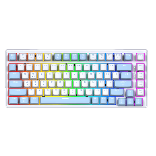 FANTECH ATOM 63 MECHANICAL GAMING KEYBOARD WHITE + BLUE FANTECH ATOM 63 MECHANICAL GAMING KEYBOARD WHITE + BLUE