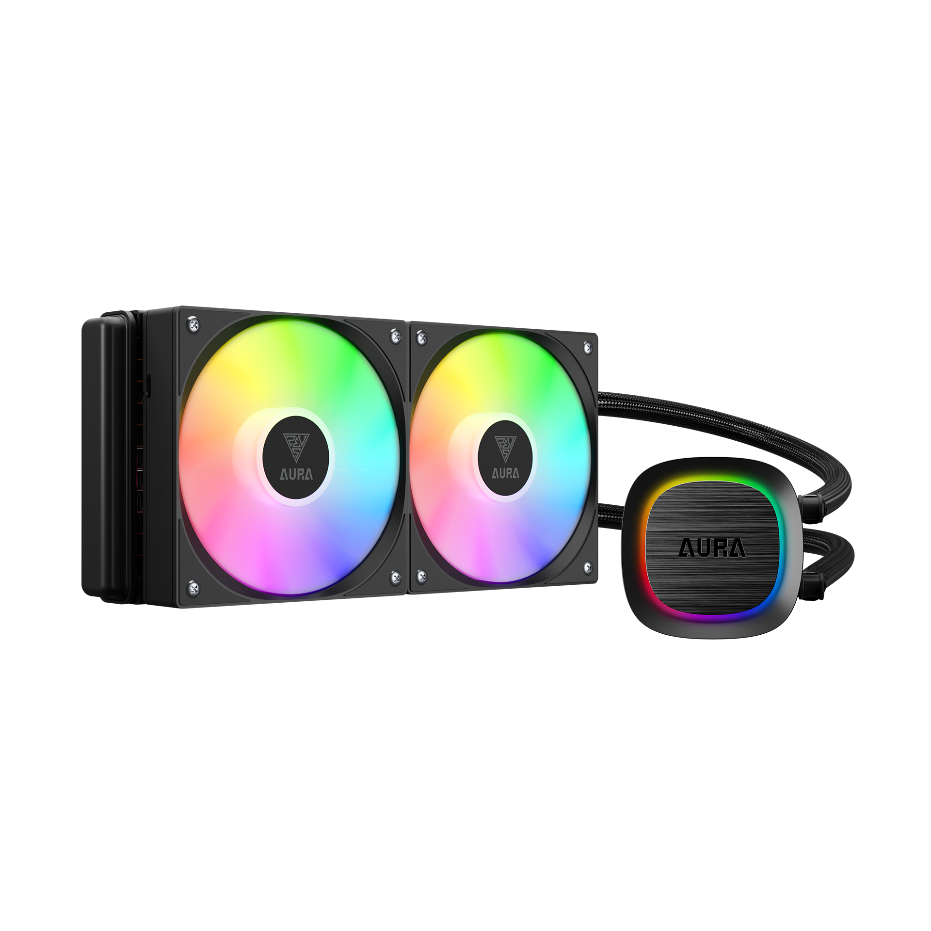 GAMDIAS AURA GL240 V2 ARGB Liquid Cooler - Black